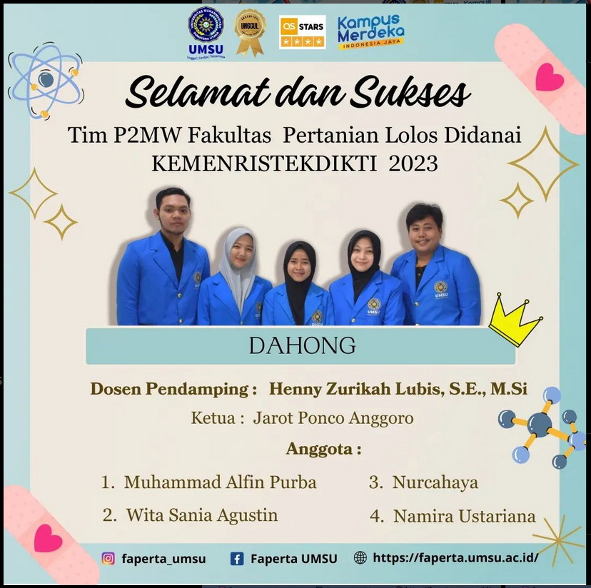 Mahasiswa Fakultas Pertanian Lolos Pendanaan KEMENRISTEKDIKTI 2023 pada ...